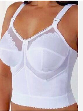 GODDESS Beige Longline Bra Wireless Full Coverage Under Bust Size 48DDD